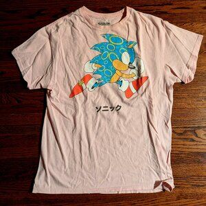 Sonic the Hedgehog Japanese Graphic Tee - Pink - Adult - Medium